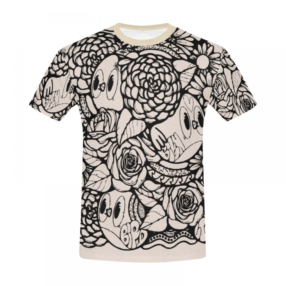 Camiseta Corta Argentina Arte Digital Ave Flor Hombre