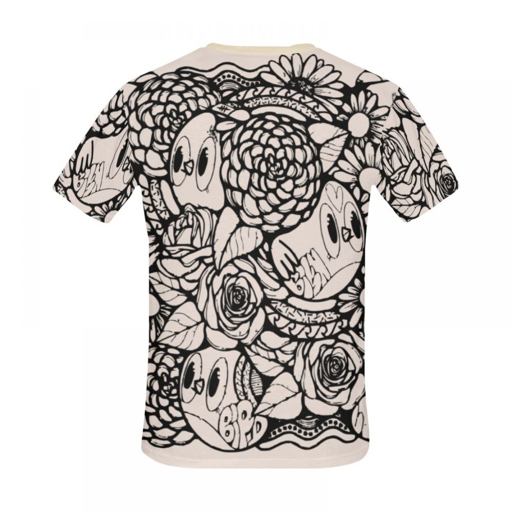 Camiseta Corta Argentina Arte Digital Ave Flor Hombre