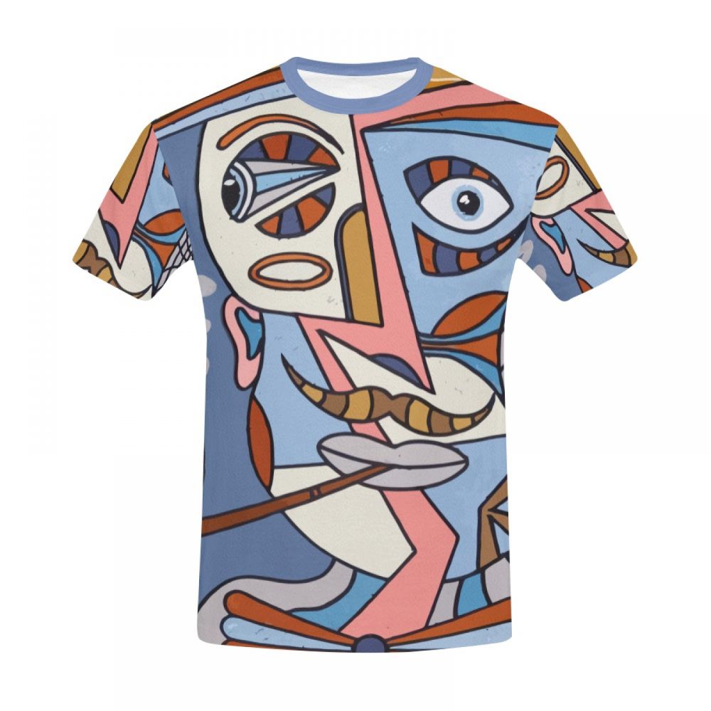 Camiseta Corta Argentina Pipa De Arte Abstracto Hombre