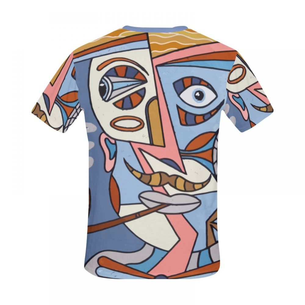 Camiseta Corta Argentina Pipa De Arte Abstracto Hombre