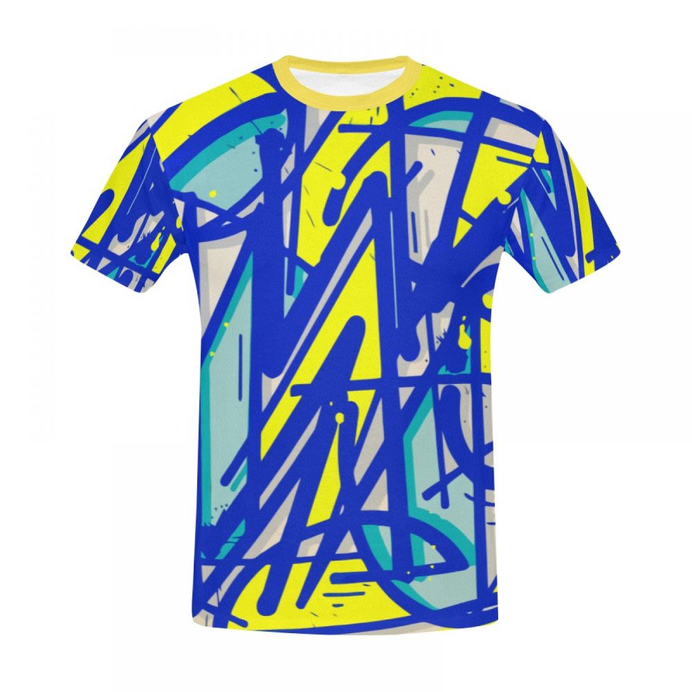 Camiseta Corta Argentina Módulo De Extrusión De Arte Abstracto Hombre