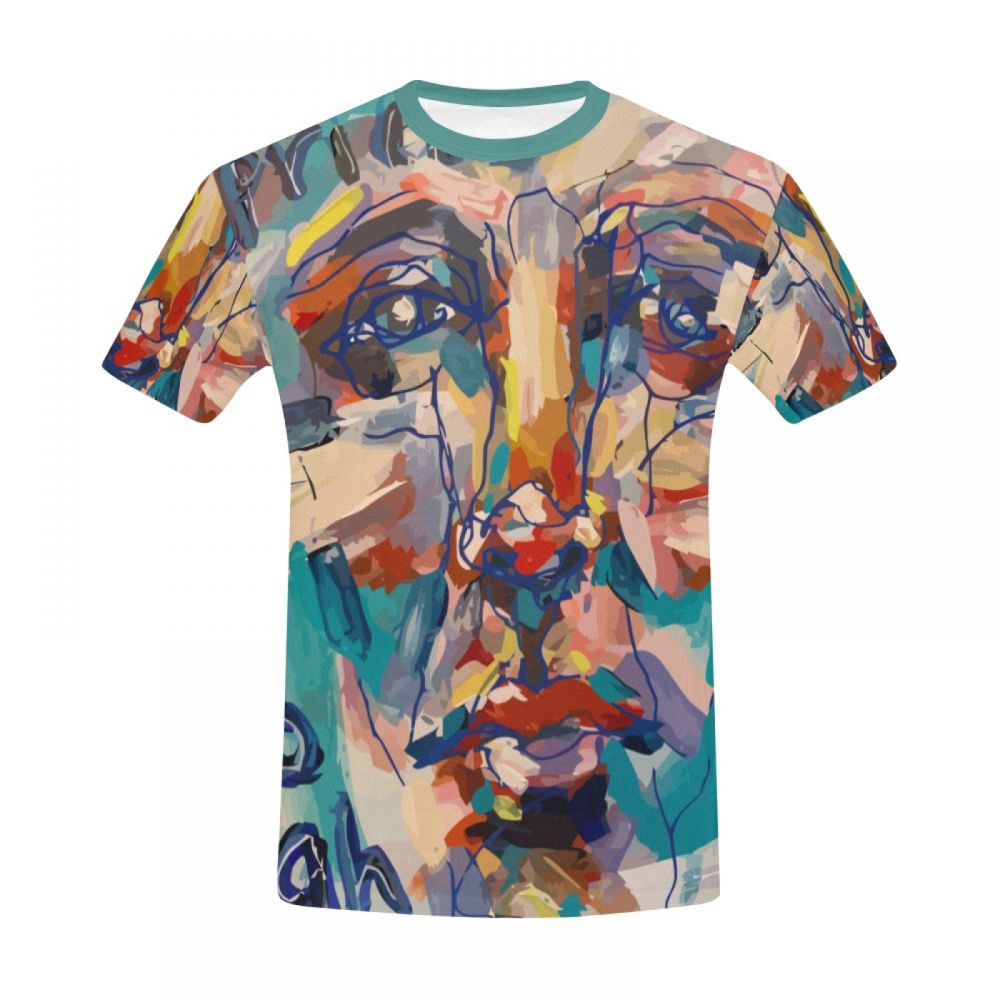 Camiseta Corta Argentina Hombres De Tinta De Arte Abstracto Hombre