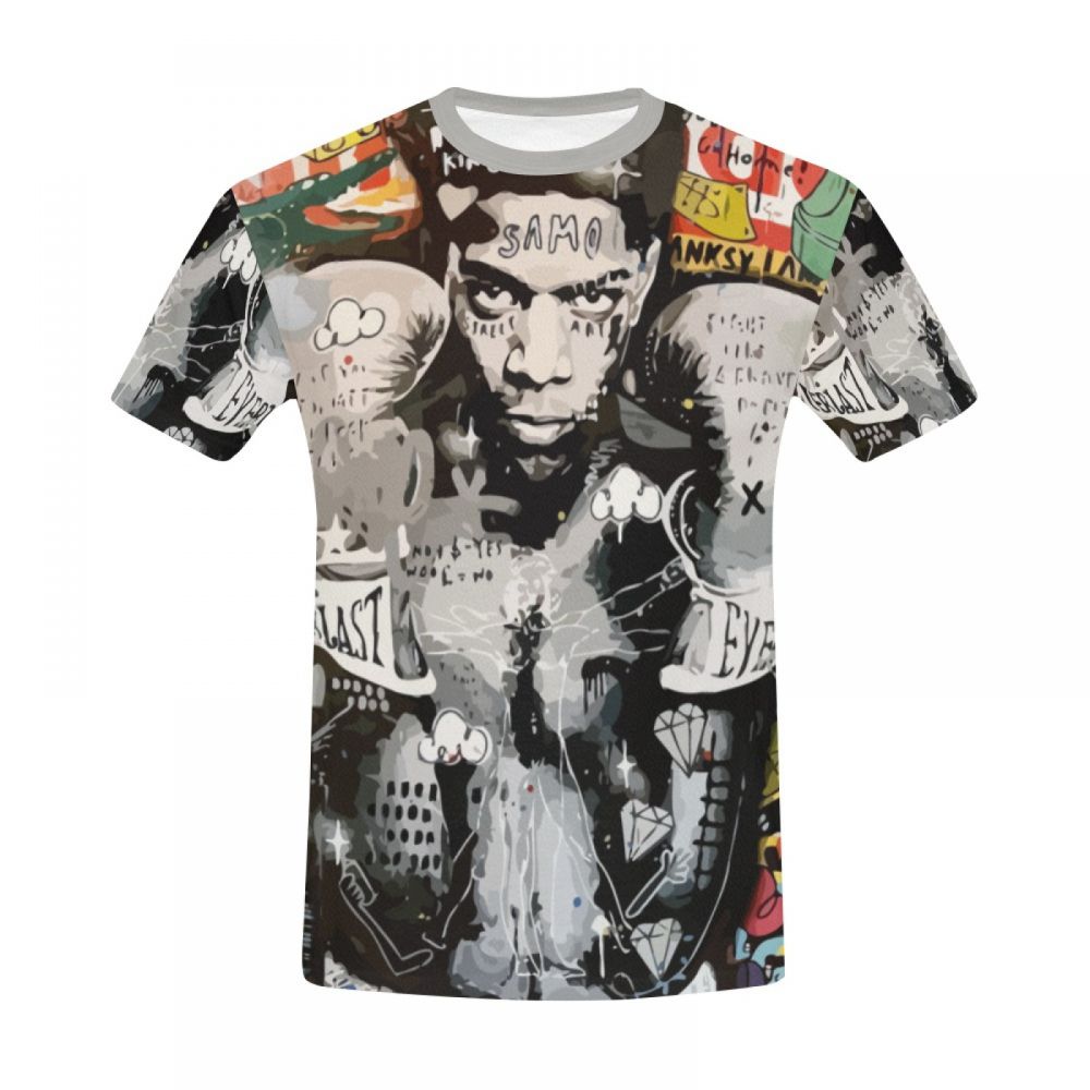 Camiseta Corta Argentina Icono Arte Boxeo Hombre