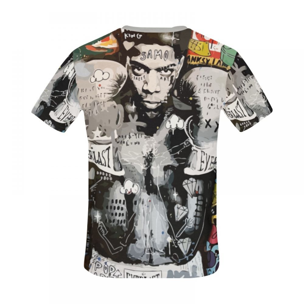 Camiseta Corta Argentina Icono Arte Boxeo Hombre