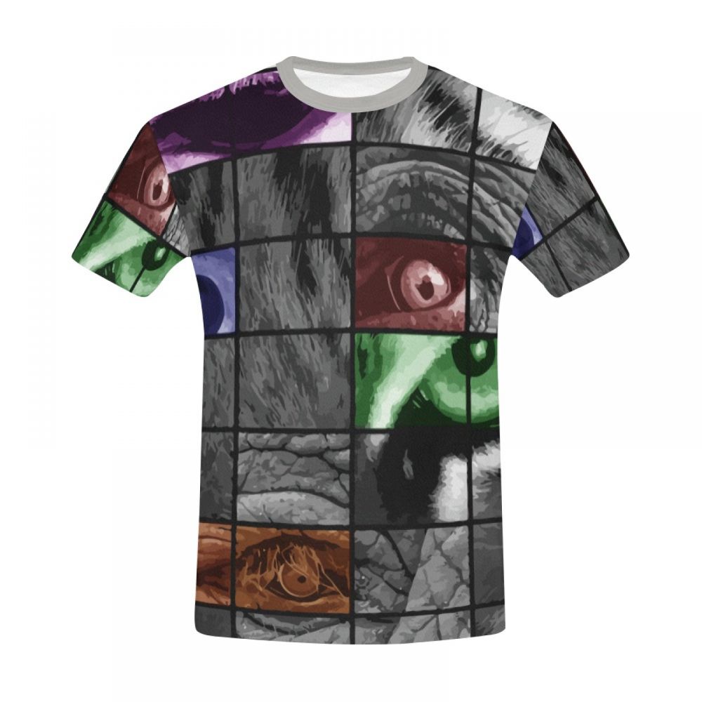 Camiseta Corta Argentina Ojos De Gorila De Arte Animal Hombre