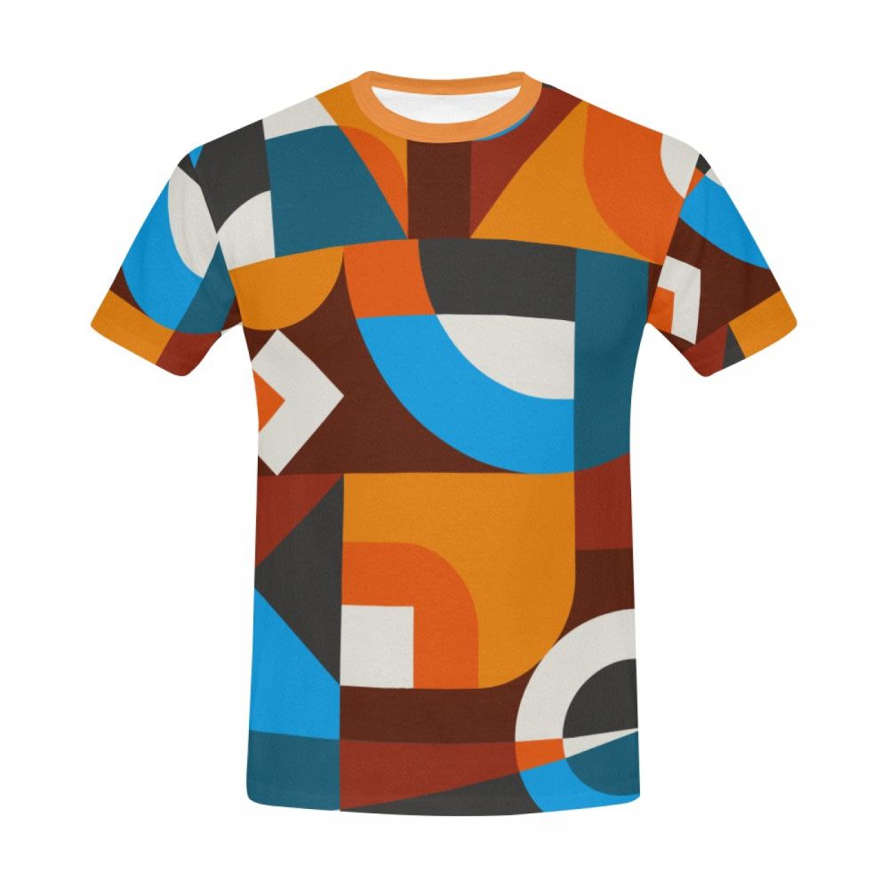 Camiseta Corta Argentina Arte Geométrico Mundo Hombre