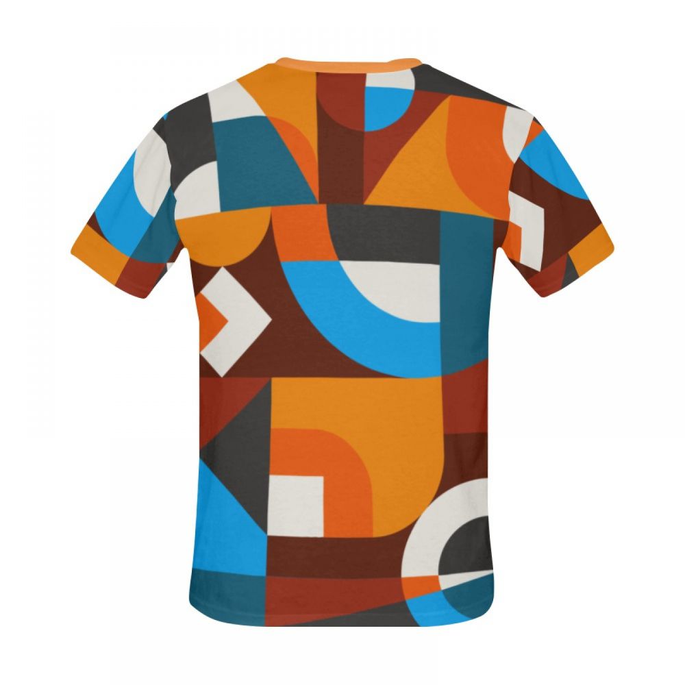 Camiseta Corta Argentina Arte Geométrico Mundo Hombre