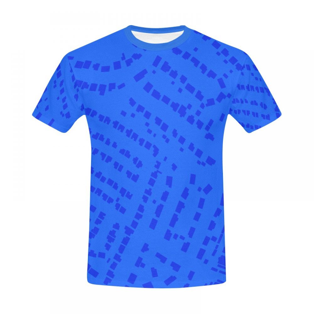 Camiseta Corta Argentina Arte Digital Puntos Azules Hombre