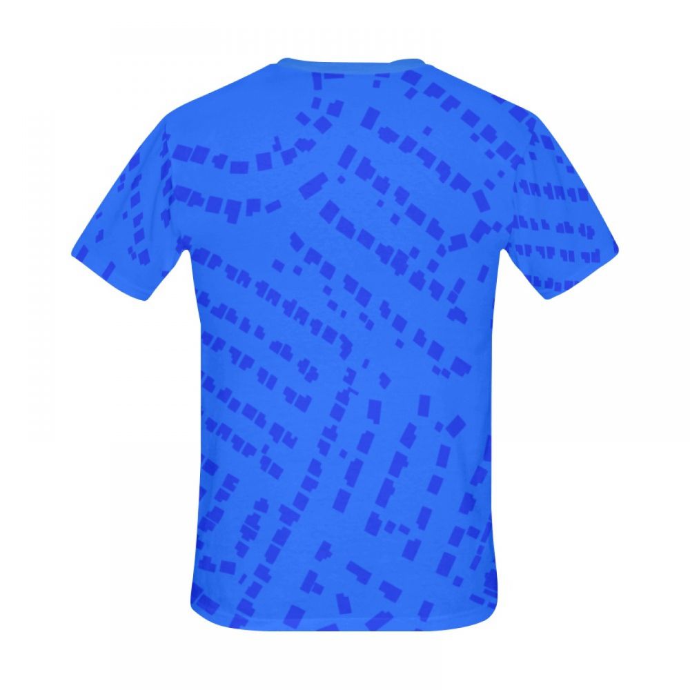 Camiseta Corta Argentina Arte Digital Puntos Azules Hombre