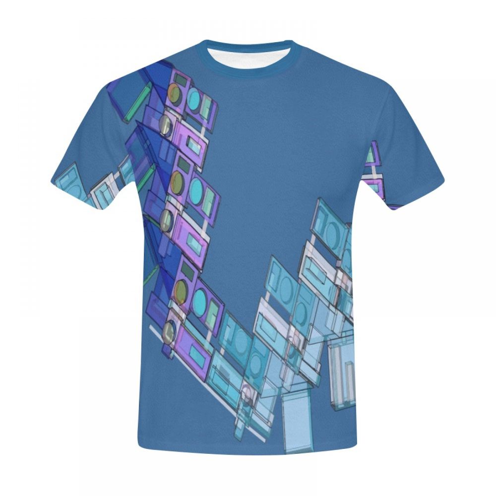 Camiseta Corta Argentina Modelado 3d Arte Geométrico Hombre