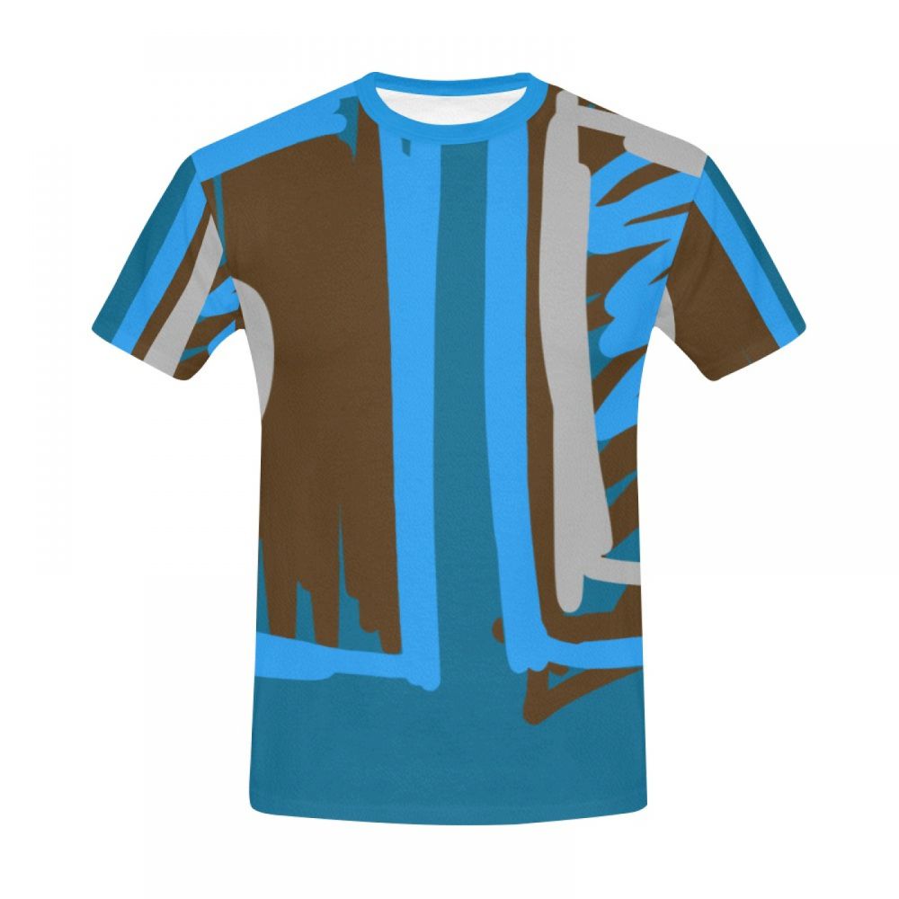 Camiseta Corta Argentina Arte Digital Azul Hombre