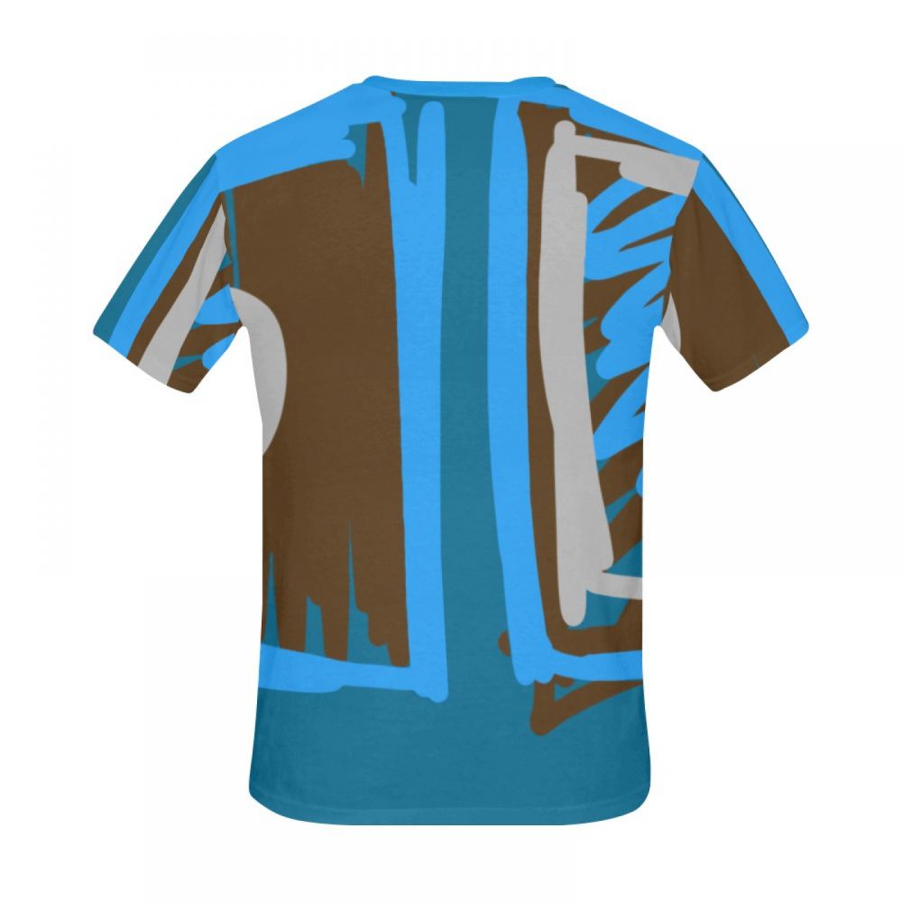 Camiseta Corta Argentina Arte Digital Azul Hombre