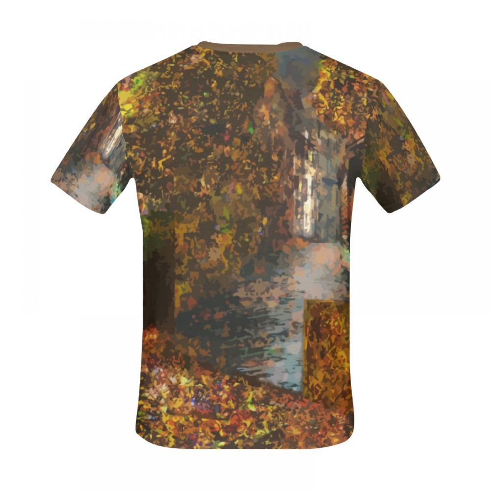 Camiseta Corta Argentina Arte Digital Ciudad Oculta Hombre