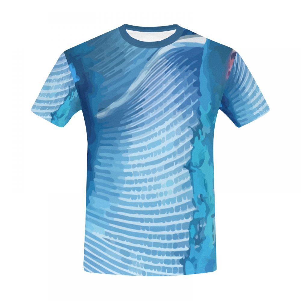 Camiseta Corta Argentina Olas De Arte Digital Hombre