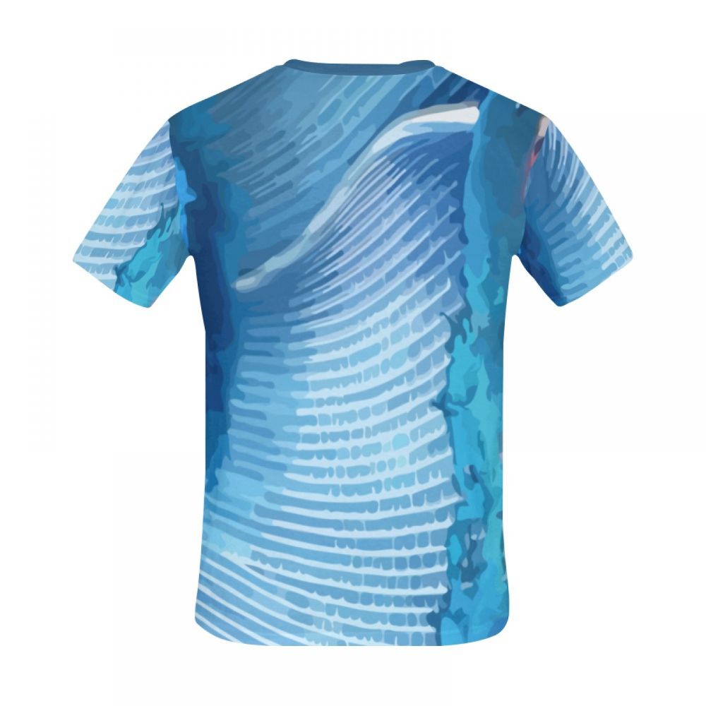 Camiseta Corta Argentina Olas De Arte Digital Hombre