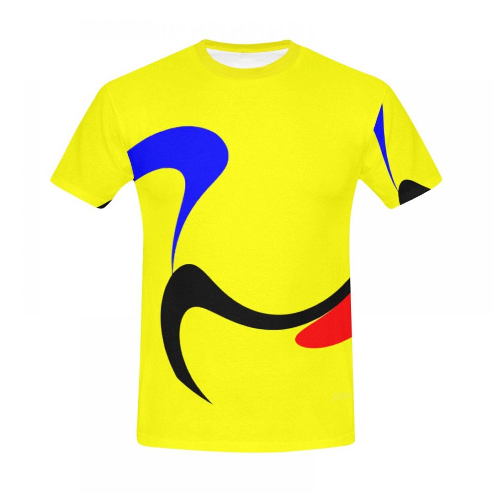 Camiseta Corta Argentina Arte Digital Amarillo Hombre