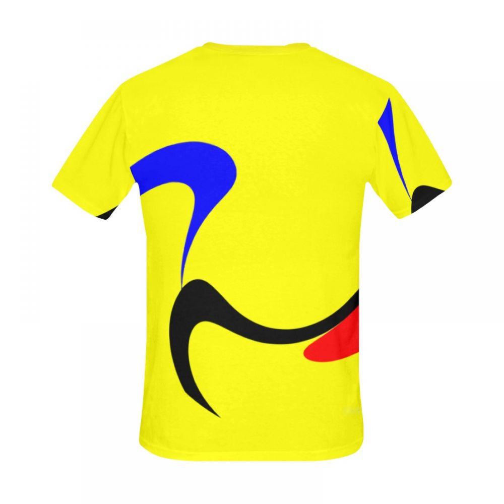 Camiseta Corta Argentina Arte Digital Amarillo Hombre