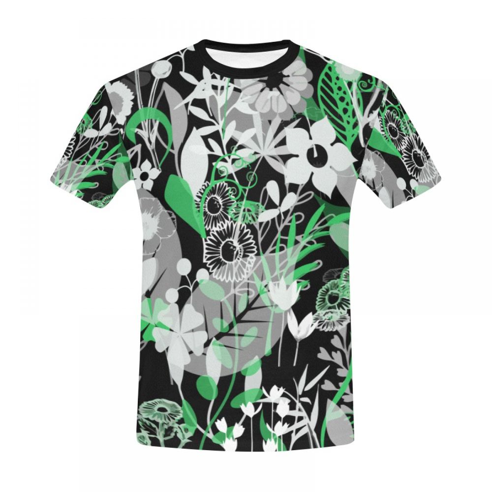 Camiseta Corta Argentina Arreglo Floral De Arte Hombre