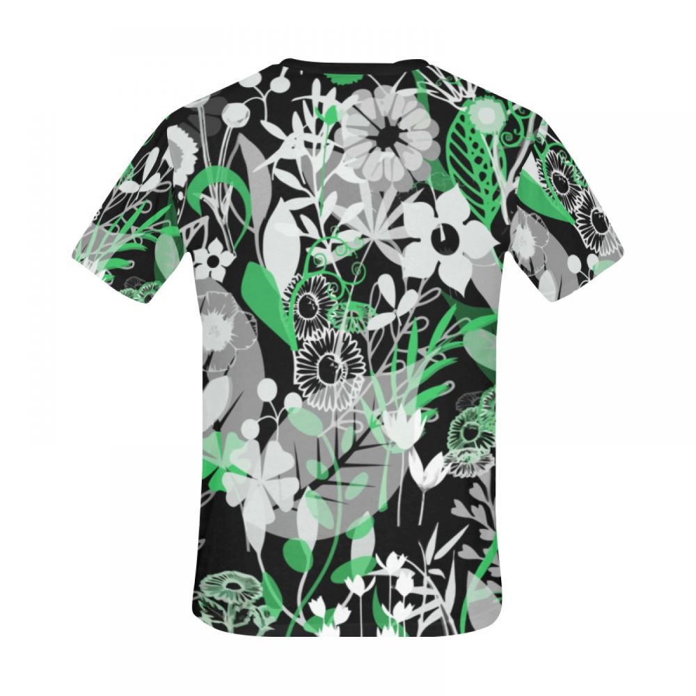 Camiseta Corta Argentina Arreglo Floral De Arte Hombre