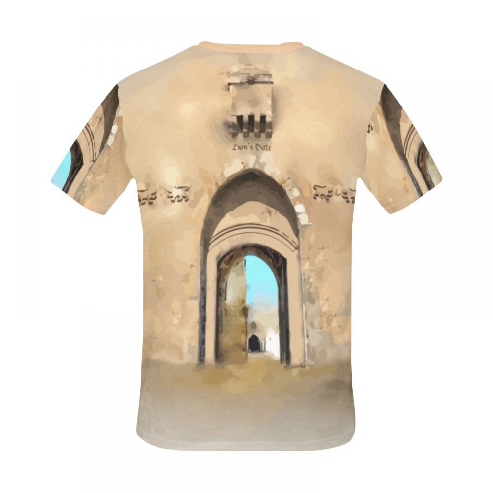 Camiseta Corta Argentina Arte Ciudad Vieja De Jerusalén Hombre