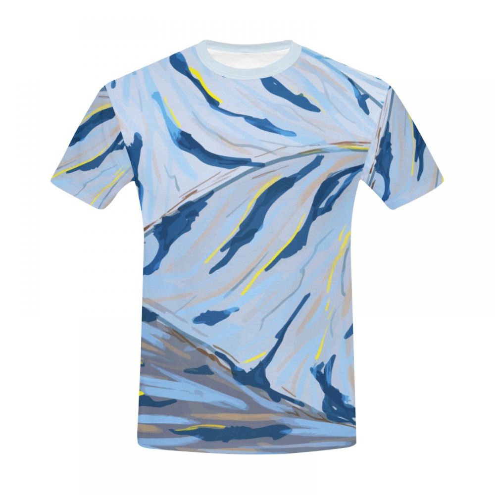 Camiseta Corta Argentina Artístico Color Flujo De Agua Hombre