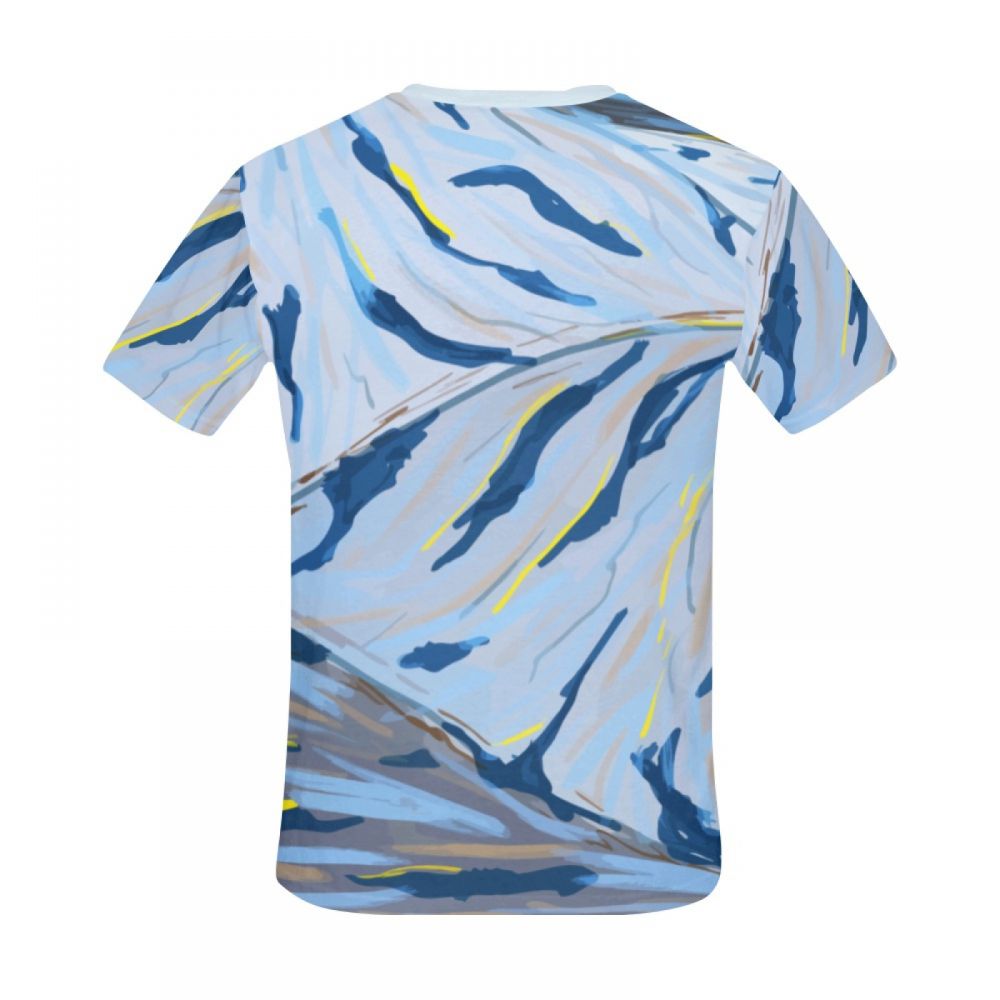 Camiseta Corta Argentina Artístico Color Flujo De Agua Hombre