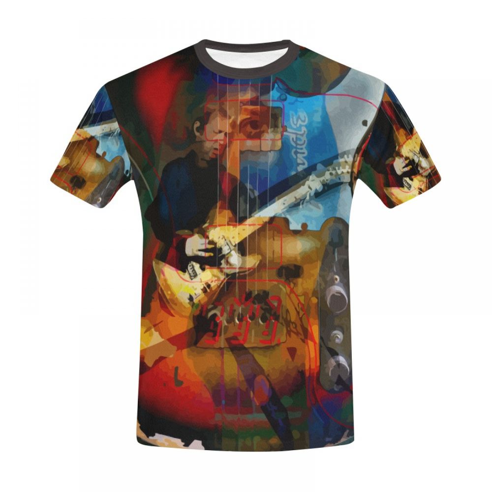 Camiseta Corta Argentina Arte Músico Memorial Guitarrista Hombre