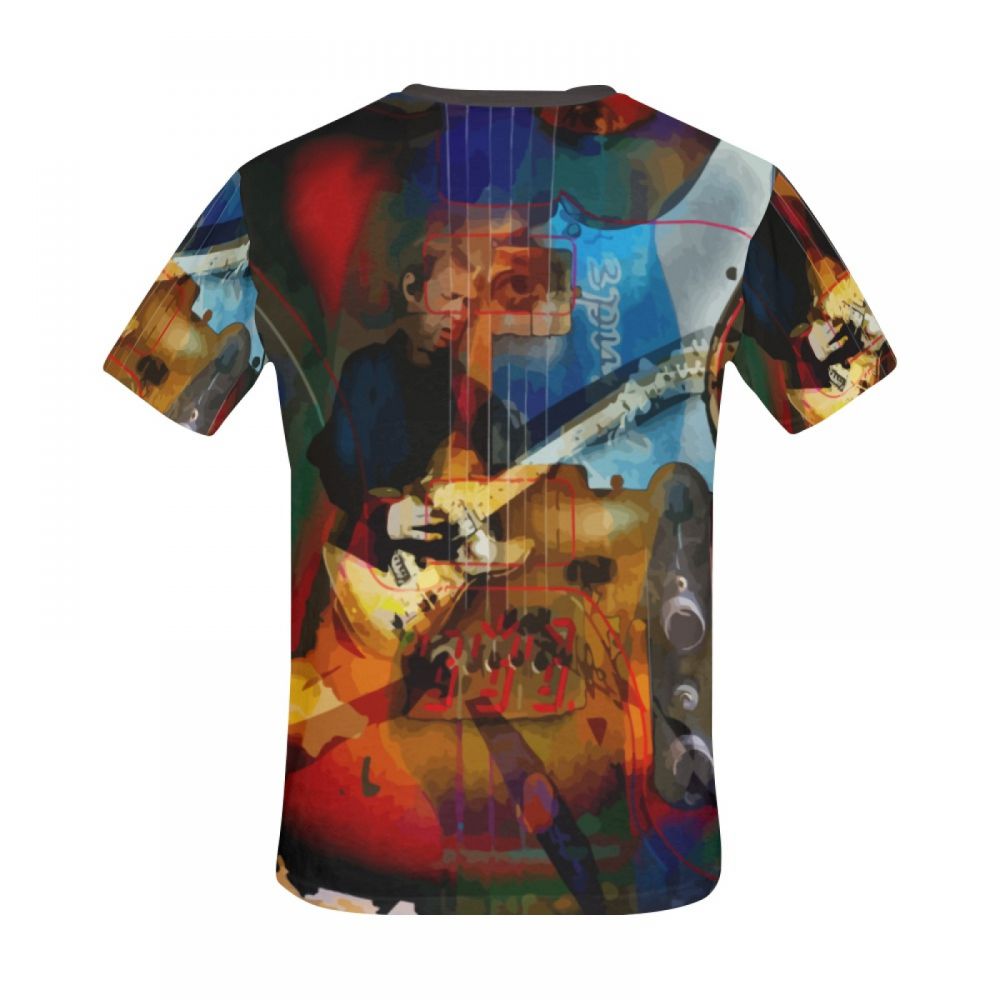 Camiseta Corta Argentina Arte Músico Memorial Guitarrista Hombre