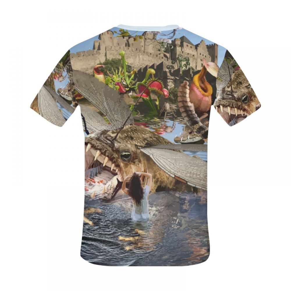 Camiseta Corta Argentina Bosque Primigenio Arte Animal Hombre