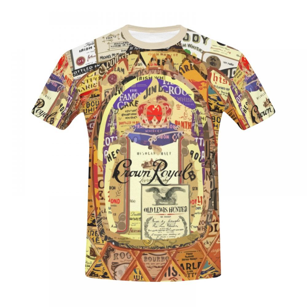 Camiseta Corta Argentina Arte Whisky Corona Real Hombre