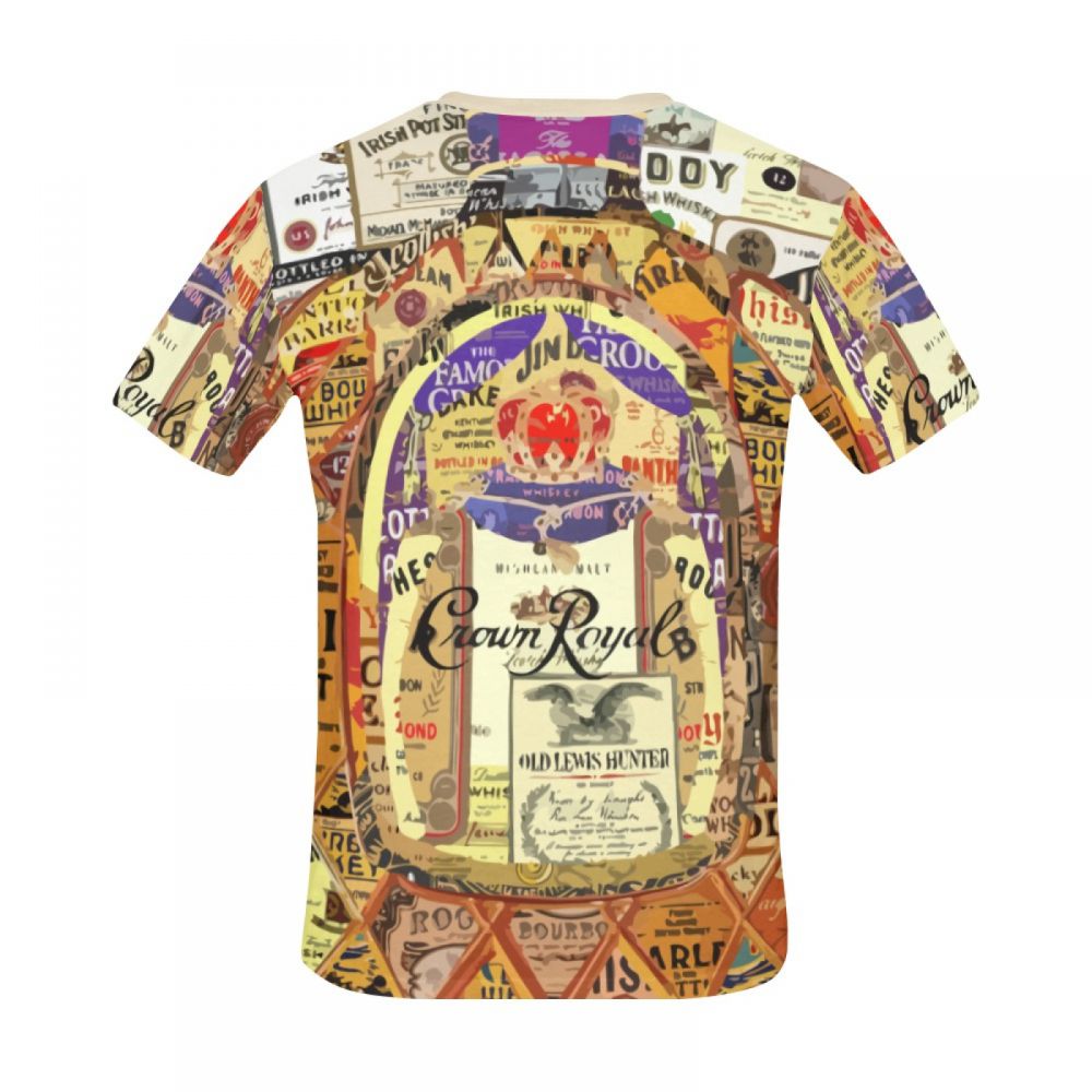 Camiseta Corta Argentina Arte Whisky Corona Real Hombre