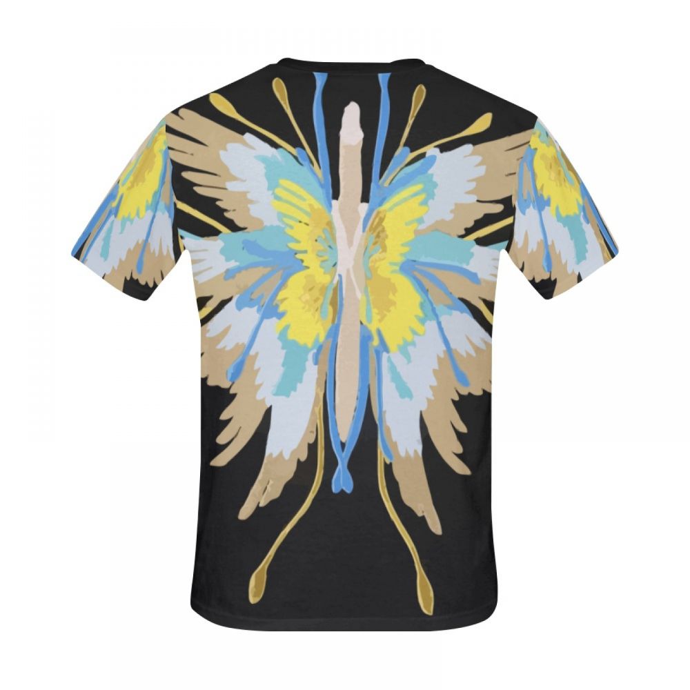 Camiseta Corta Argentina Mariposa De Arte Geométrico Hombre