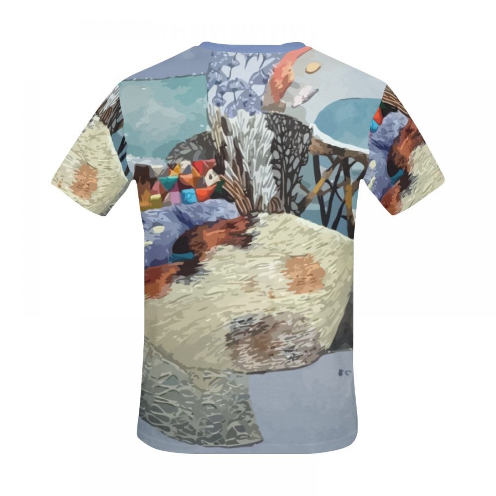 Camiseta Corta Argentina Arte Campo Helada Y Sol Hombre