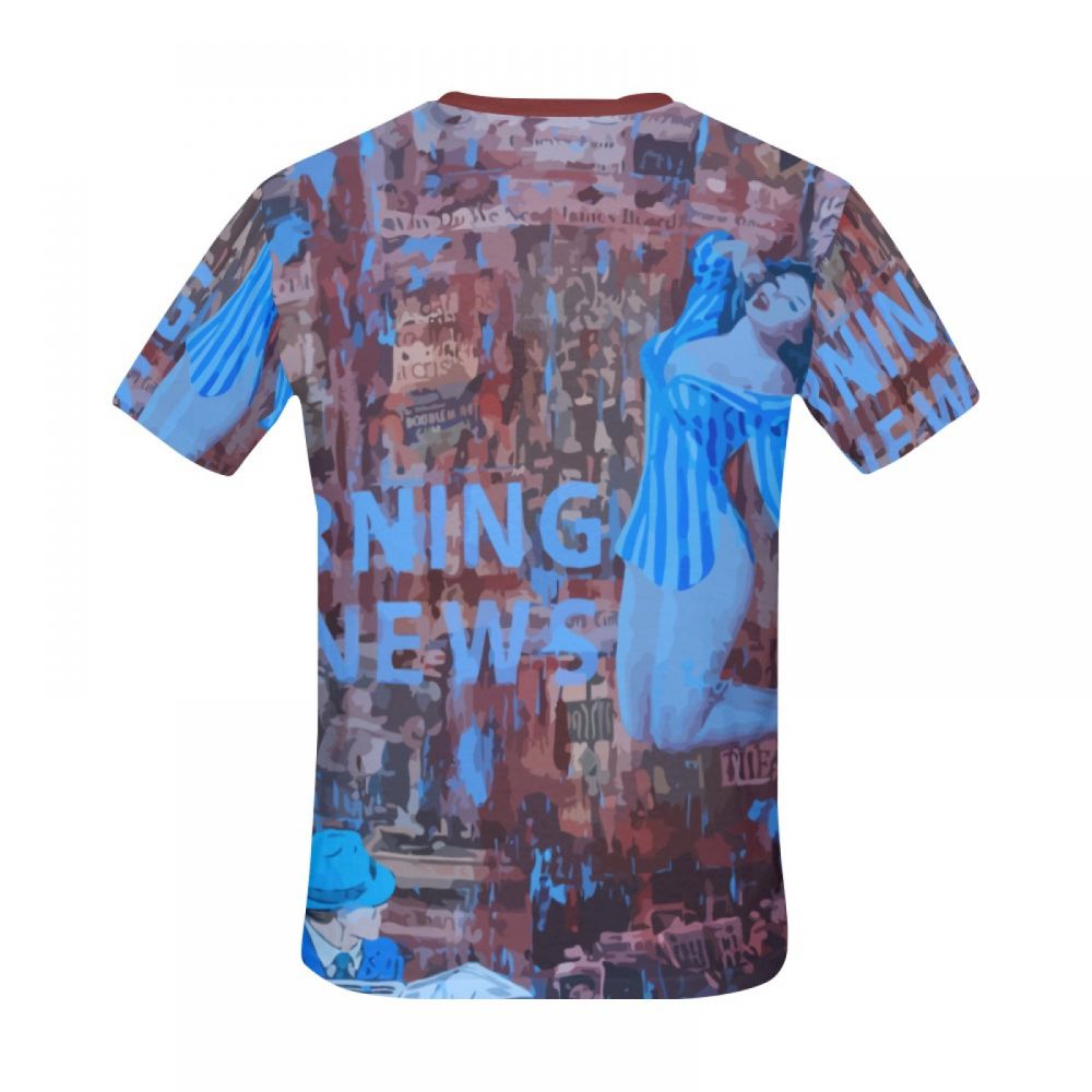 Camiseta Corta Argentina Noticias De La Mañana Hombre