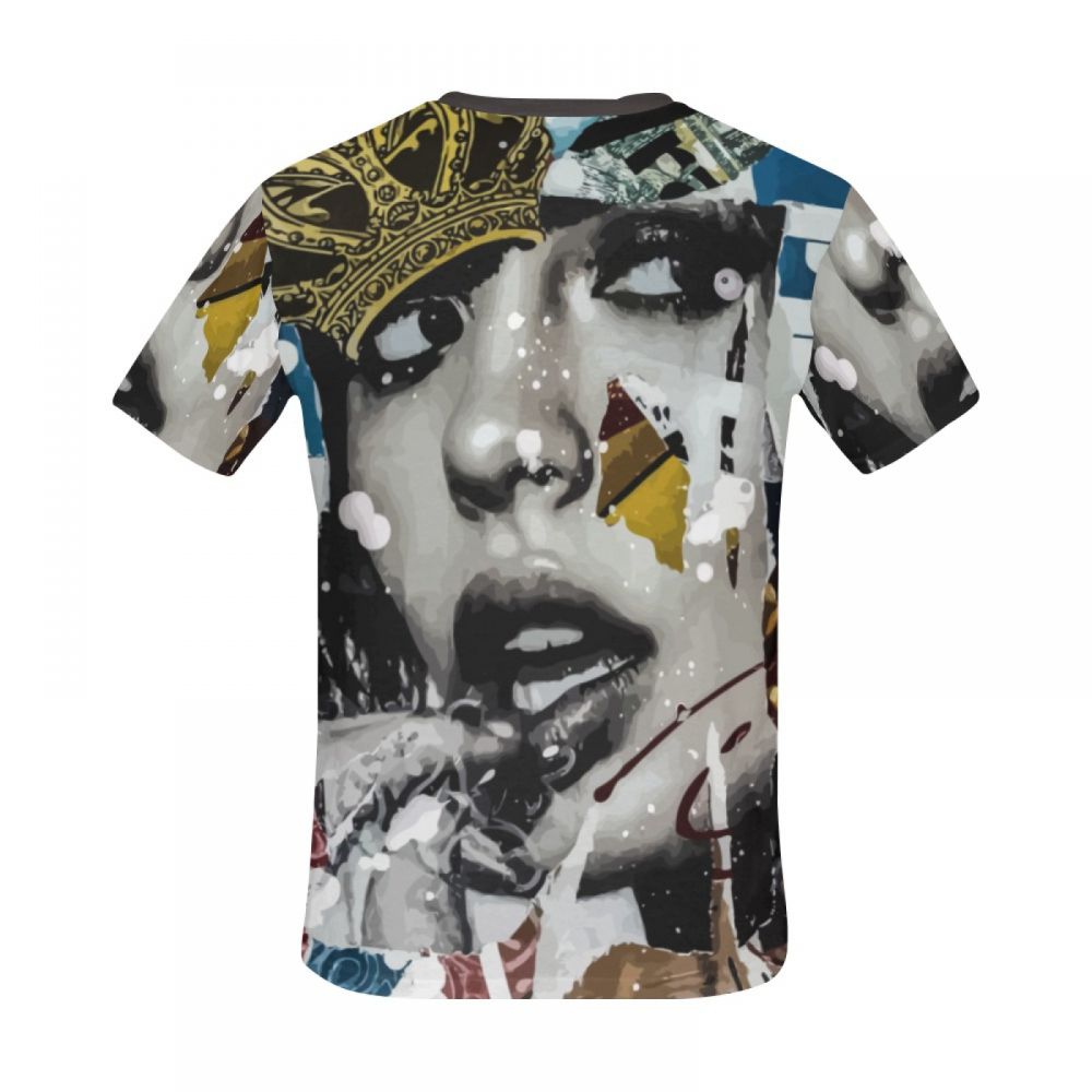 Camiseta Corta Argentina Arte Graffiti Glamour Reina Hombre