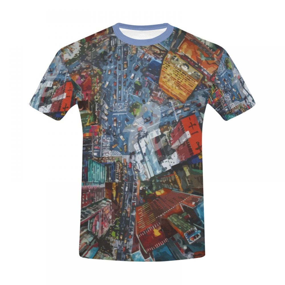 Camiseta Corta Argentina Arte Arquitectónico Zona Urbana Próspera Hombre