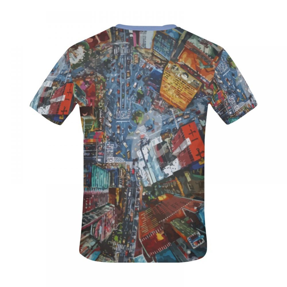 Camiseta Corta Argentina Arte Arquitectónico Zona Urbana Próspera Hombre