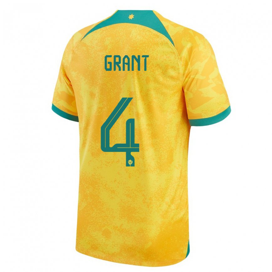 Niño Camiseta Australia Rhyan Grant #4 Dorado 1ª Equipación 22-24 Argentina