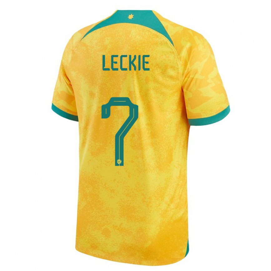 Niño Camiseta Australia Mathew Leckie #7 Dorado 1ª Equipación 22-24 Argentina