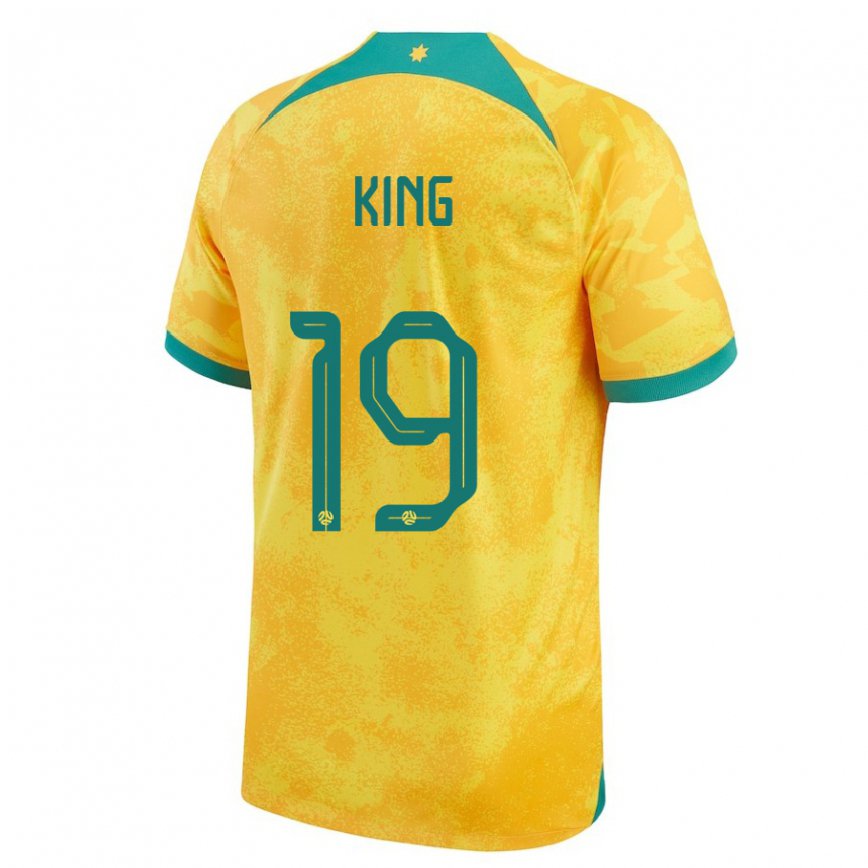 Niño Camiseta Australia Joel King #19 Dorado 1ª Equipación 22-24 Argentina