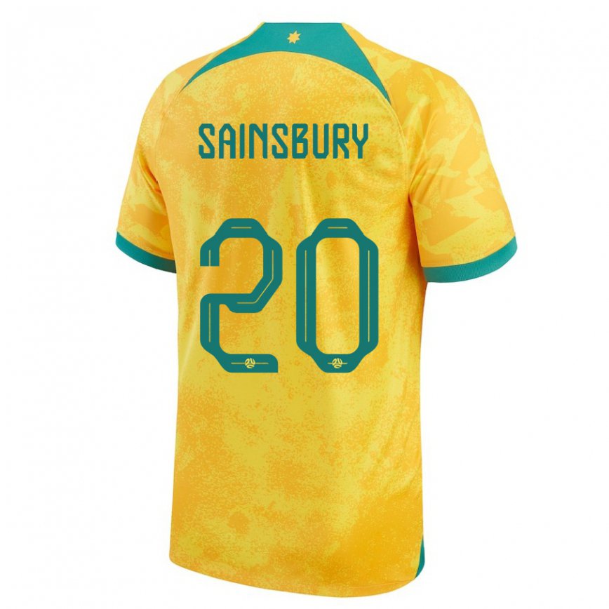 Niño Camiseta Australia Trent Sainsbury #20 Dorado 1ª Equipación 22-24 Argentina