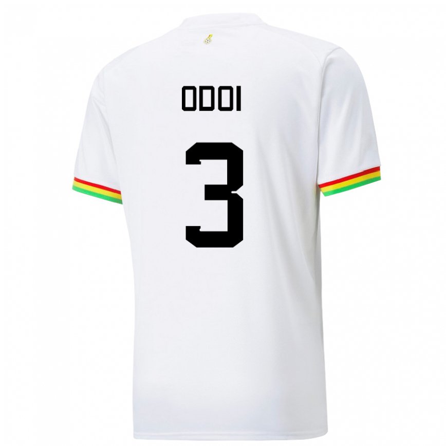 Niño Camiseta Ghana Denis Odoi #3 Blanco 1ª Equipación 22-24 Argentina