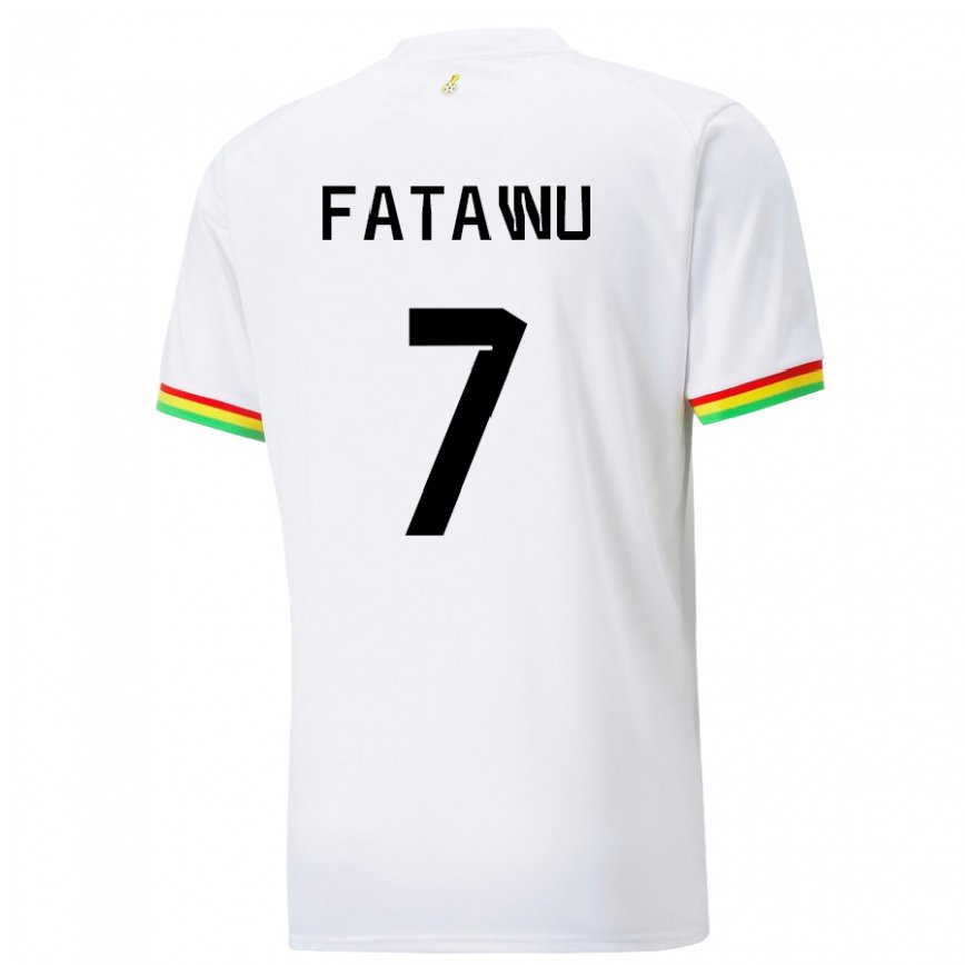 Niño Camiseta Ghana Issahaku Fatawu #7 Blanco 1ª Equipación 22-24 Argentina