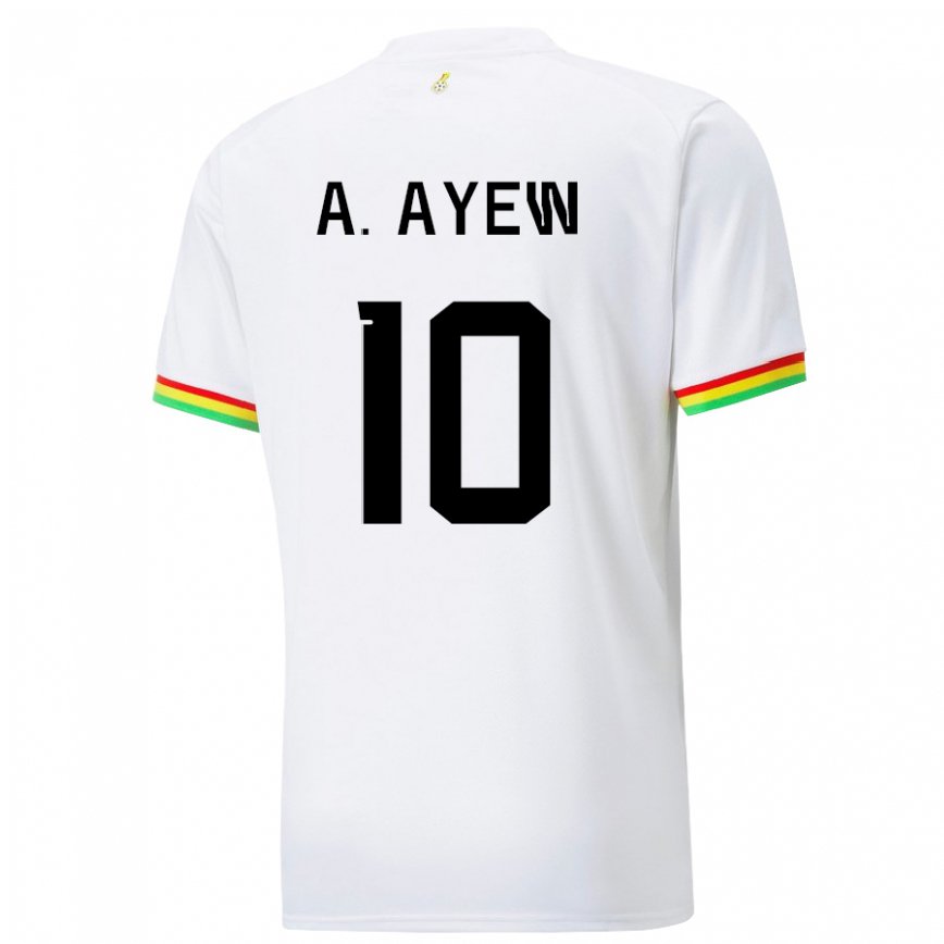 Niño Camiseta Ghana Andre Ayew #10 Blanco 1ª Equipación 22-24 Argentina