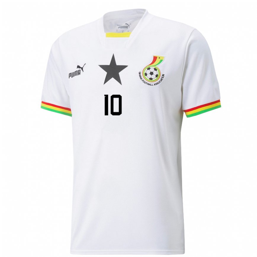 Niño Camiseta Ghana Andre Ayew #10 Blanco 1ª Equipación 22-24 Argentina