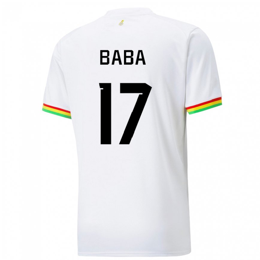 Niño Camiseta Ghana Abdul-rahman Baba #17 Blanco 1ª Equipación 22-24 Argentina