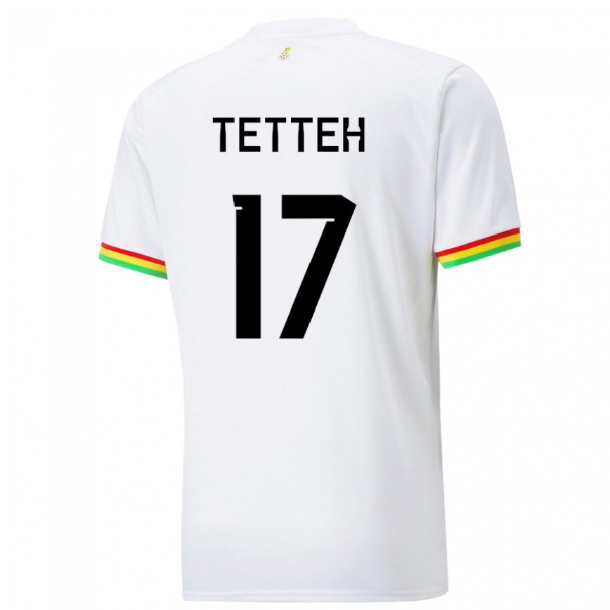 Niño Camiseta Ghana Benjamin Tetteh #17 Blanco 1ª Equipación 22-24 Argentina