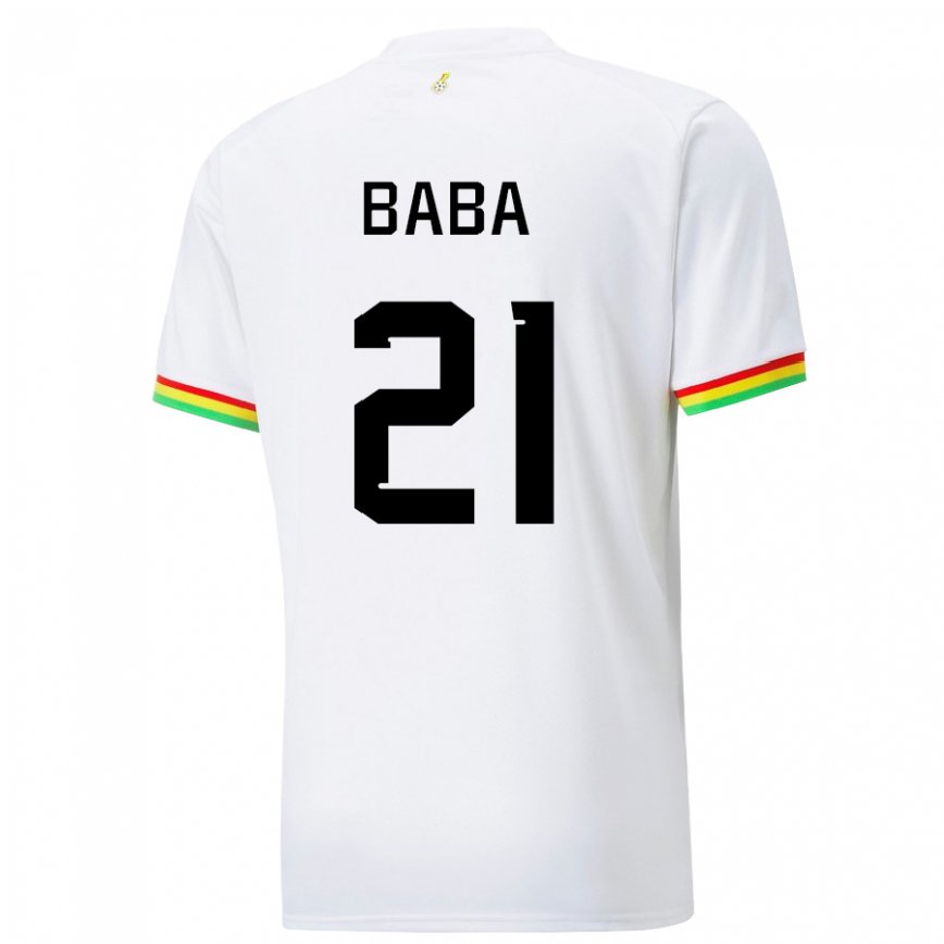 Niño Camiseta Ghana Iddrisu Baba #21 Blanco 1ª Equipación 22-24 Argentina