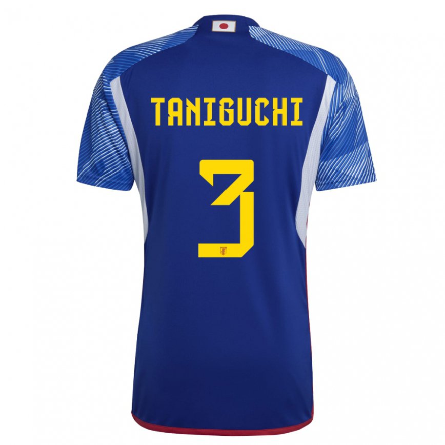 Niño Camiseta Japón Shogo Taniguchi #3 Azul Real 1ª Equipación 22-24 Argentina