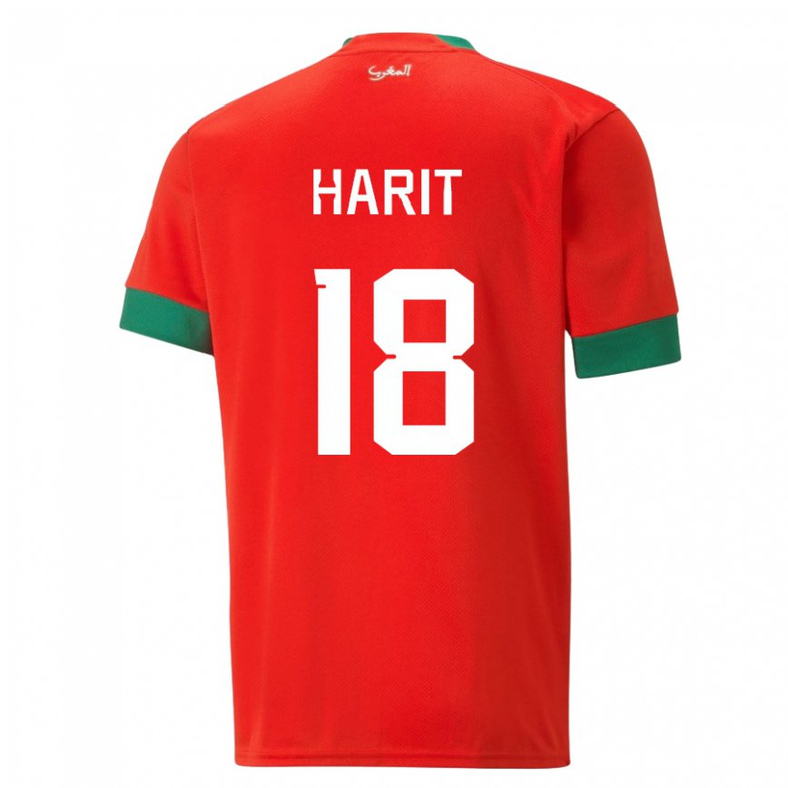 Niño Camiseta Marruecos Amine Harit #18 Rojo 1ª Equipación 22-24 Argentina